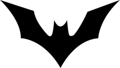 Bat With Raised Wings Sticker Svg Vector, Free Vectors File